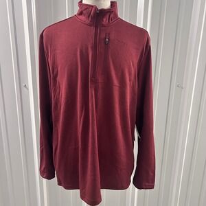 Spyder Mens XXL Burgundy Quarter Zip Pullover ThermoWeb DryWeb Performance Top